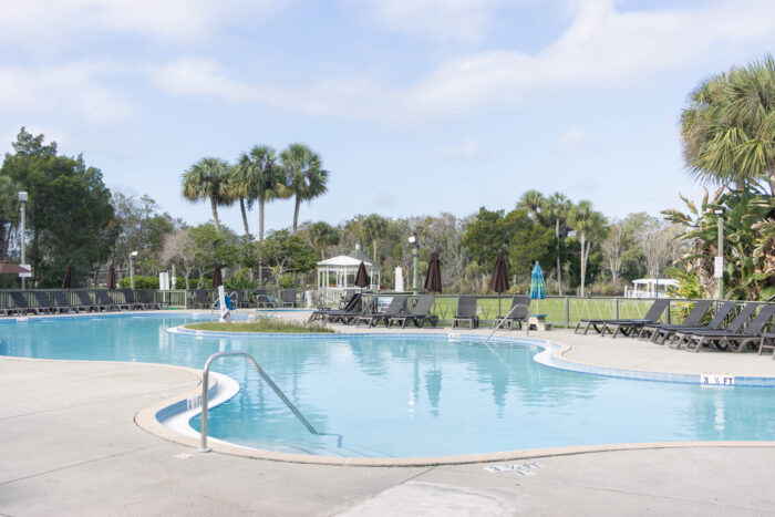 Heated swimming pool at Plantation on Crystal River Florida